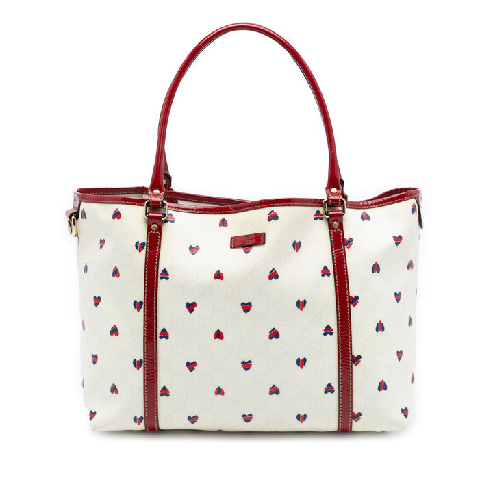 Gucci Medium GG Supreme Hearts Joy Cabas