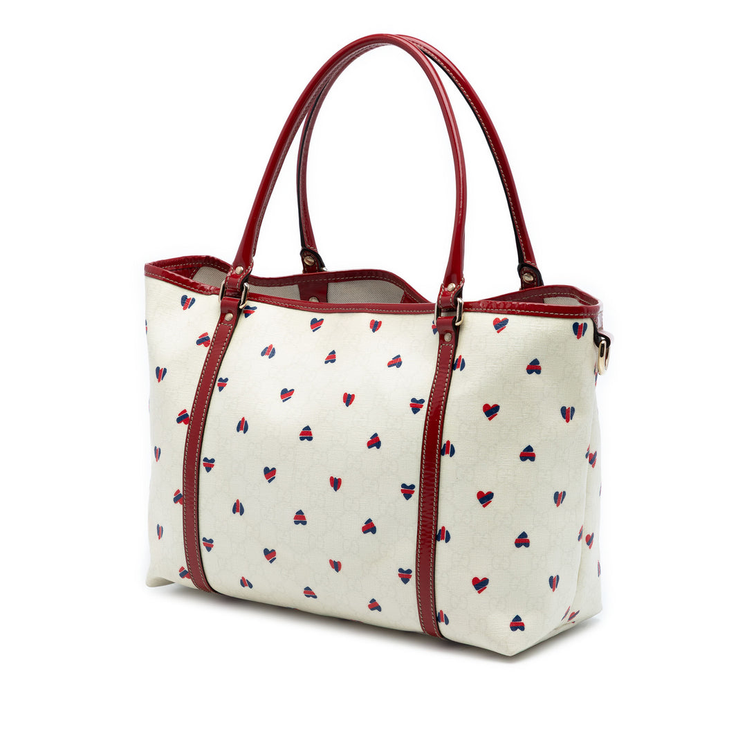 Gucci Medium GG Supreme Hearts Joy Cabas