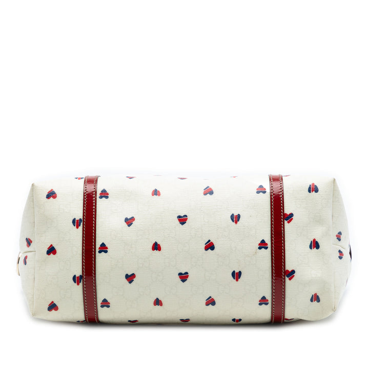 Gucci Medium GG Supreme Hearts Joy Cabas