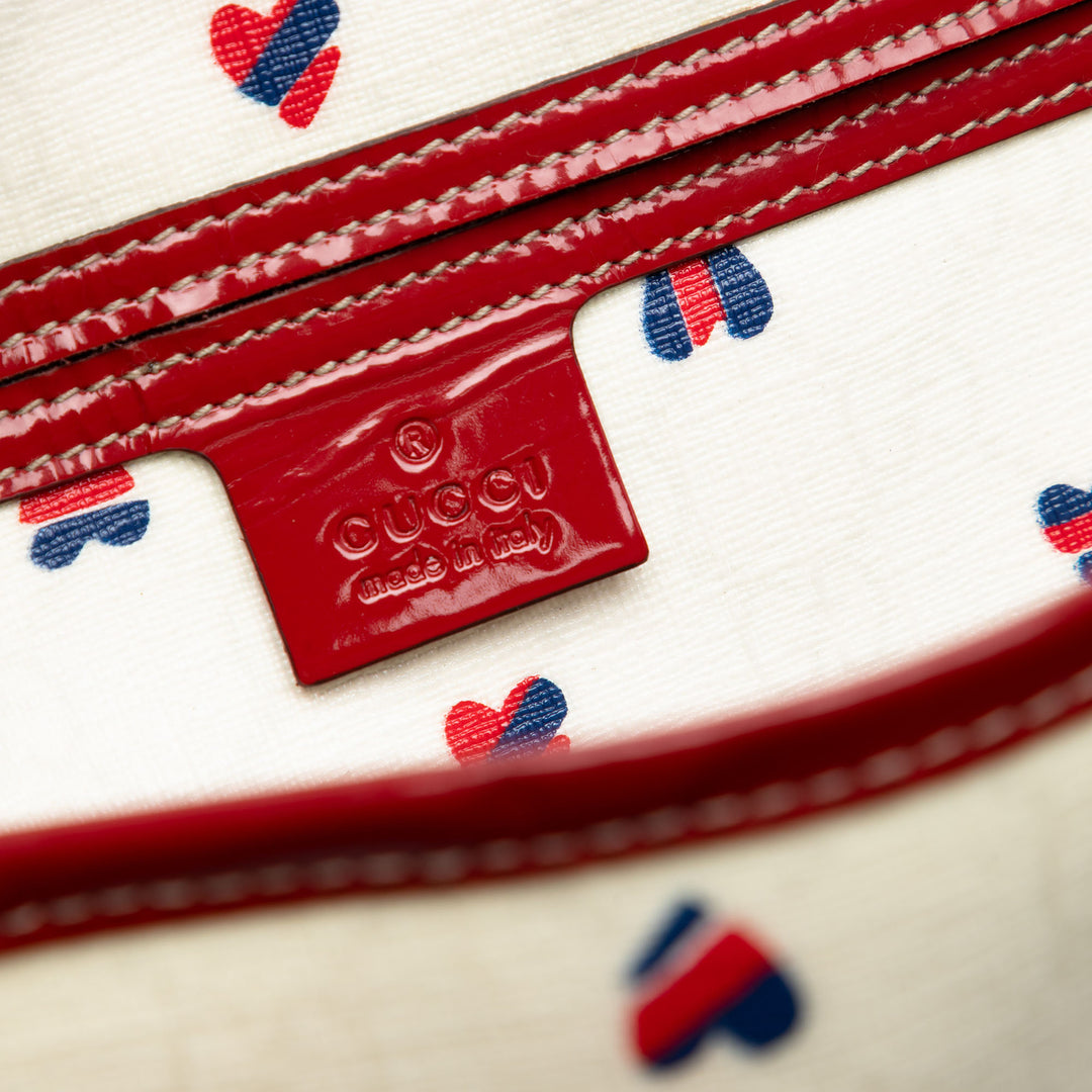 Gucci Medium GG Supreme Hearts Joy Cabas
