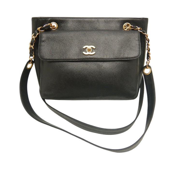 Chanel CC Caviar Front Pocket Cabas chaîne