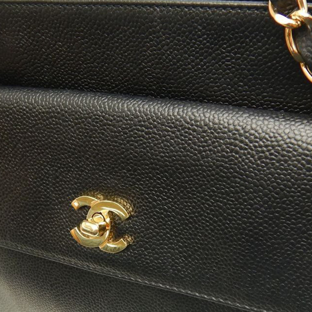 Chanel CC Caviar Front Pocket Cabas chaîne