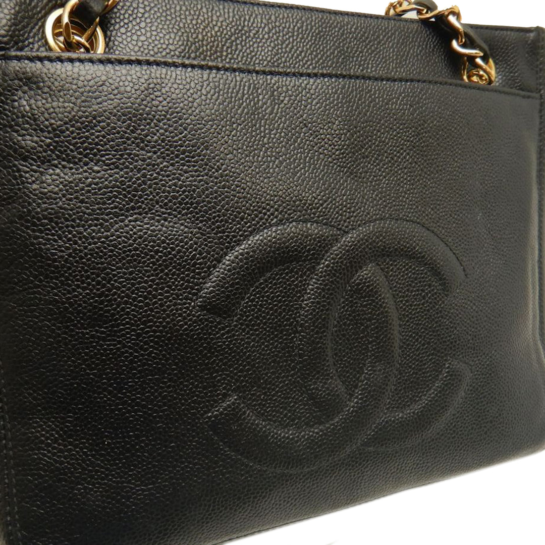 Chanel CC Caviar Front Pocket Cabas chaîne