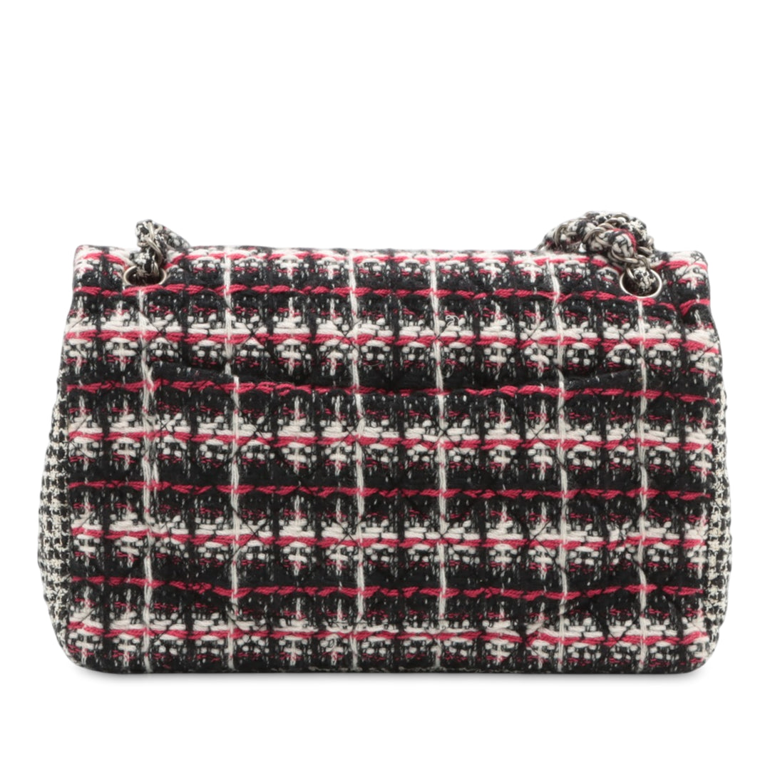 Chanel Medium Classic Tweed Double rabat Rouge