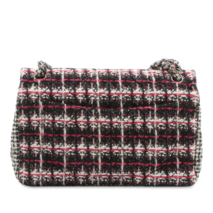 Chanel Medium Classic Tweed Double rabat Rouge