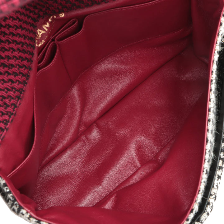 Chanel Medium Classic Tweed Double rabat Rouge