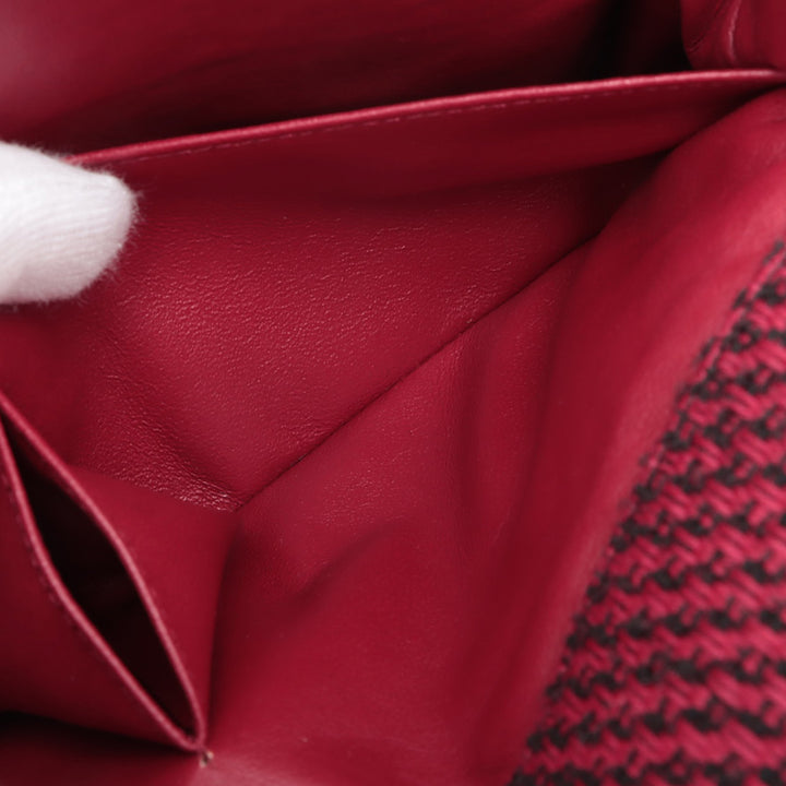 Chanel Medium Classic Tweed Double rabat Rouge