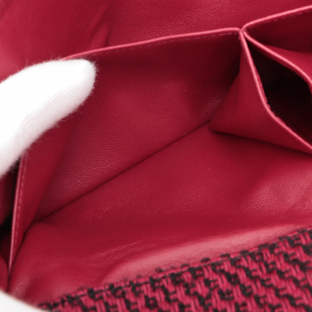 Chanel Medium Classic Tweed Double rabat Rouge