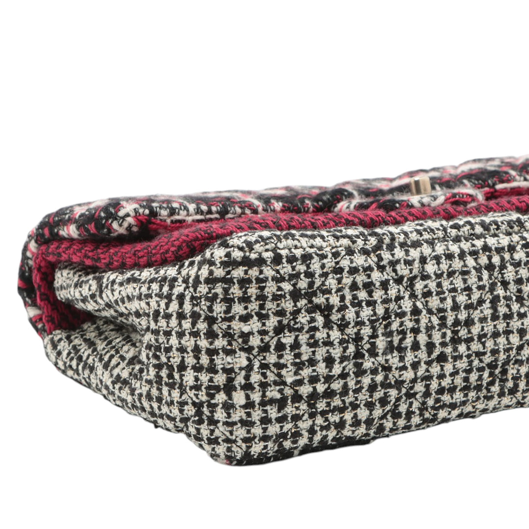 Chanel Medium Classic Tweed Double rabat Rouge