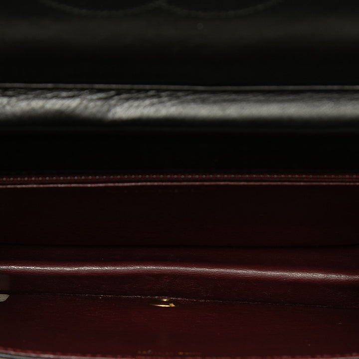 Chanel Sac bandoulière CC Matelassé Rabat intégral Moyen Cuir d'agneau Noir – vue 4 – GABY PARIS
