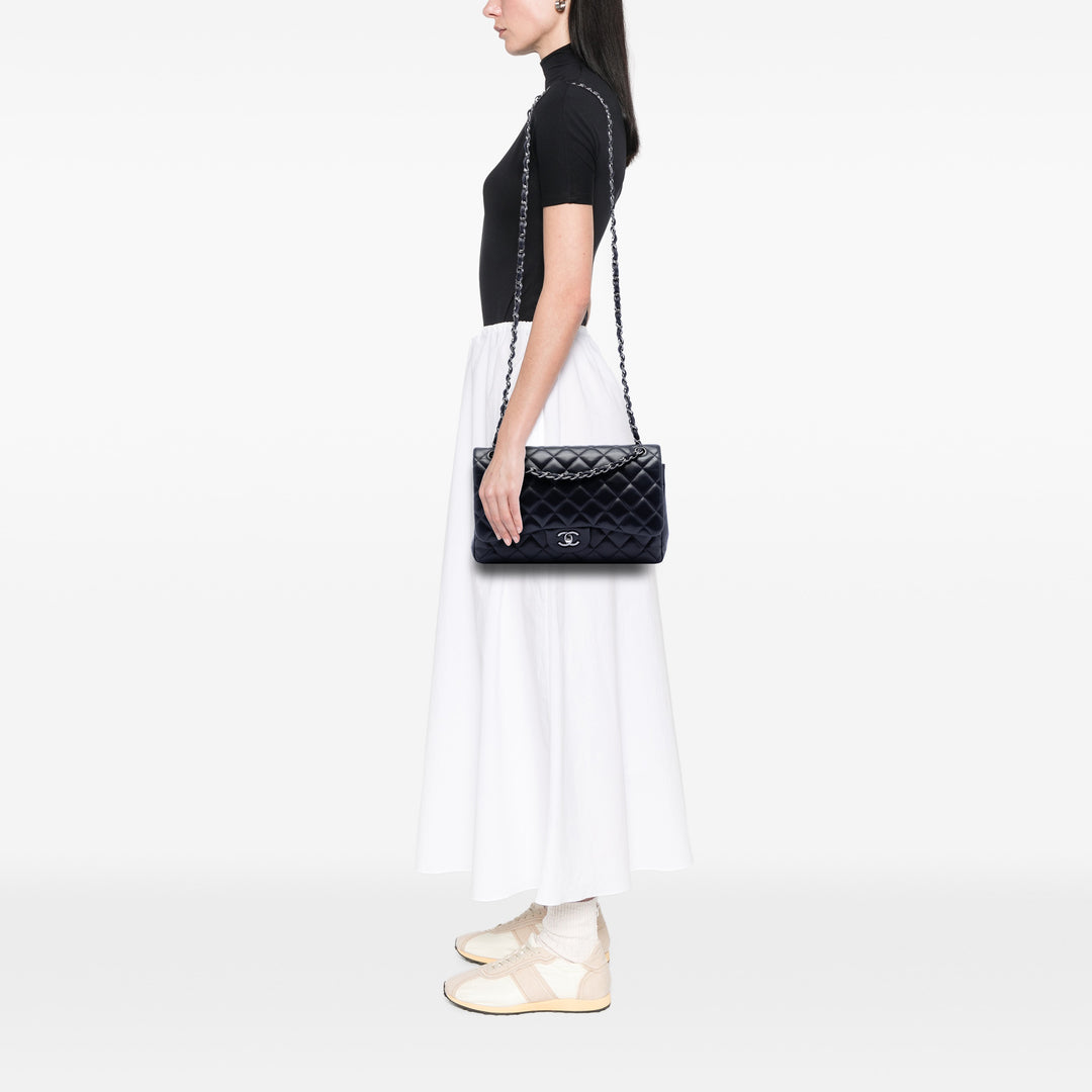 Chanel Jumbo Classic Cuir d’agneau Double rabat