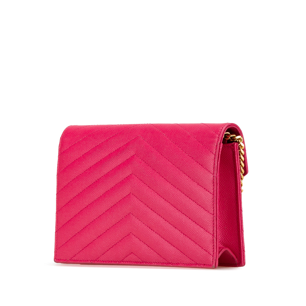 Grain De Poudre Cassandre Envelope Wallet on Chain Pink - Gaby Paris