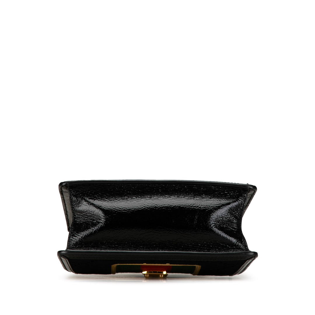 Mini GG Velvet Sylvie Satchel Black - Gaby Paris