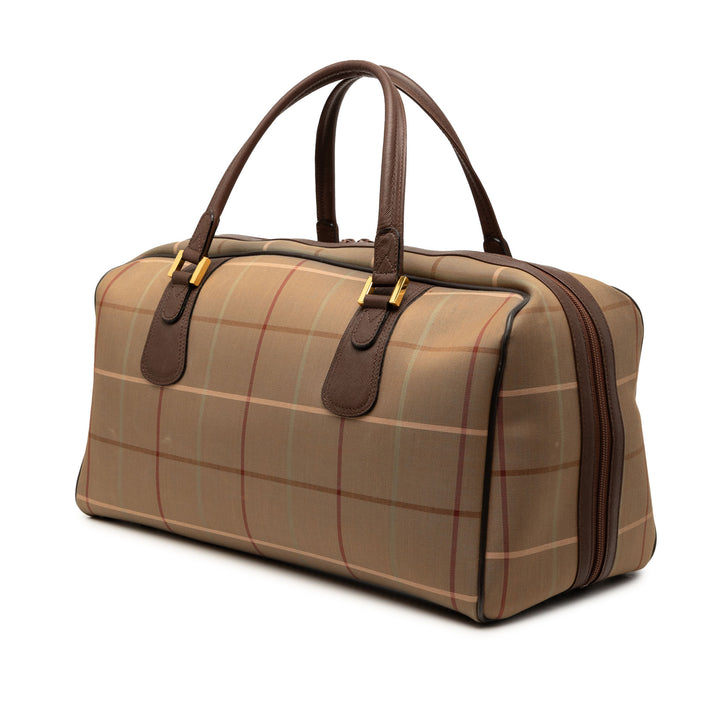 Burberry Vintage Check Toile Boston Sac