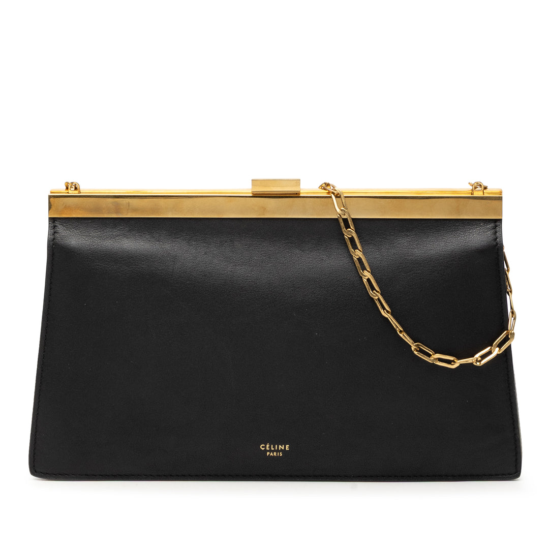 Celine Small Smooth Cuir de veau Clasp Sac bandoulière