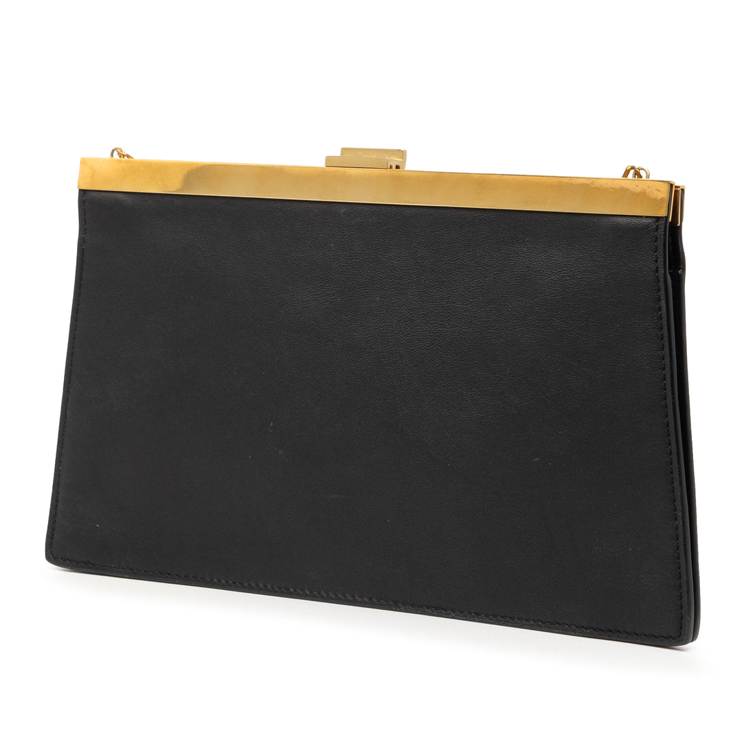 Celine Small Smooth Cuir de veau Clasp Sac bandoulière