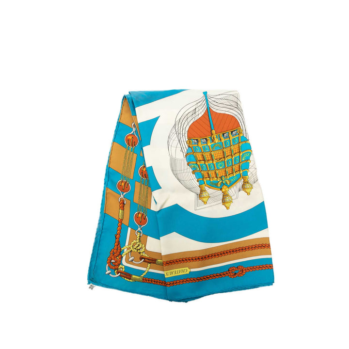 Chateaux D Arriere Foulard 90 Bleu
