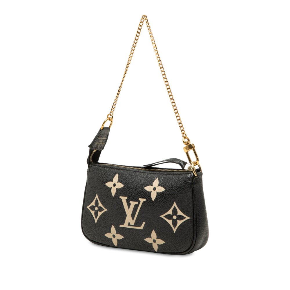 Louis Vuitton Bicolore Pochette Accessoires Mini Monogram Empreinte Noir – vue 2 – GABY PARIS