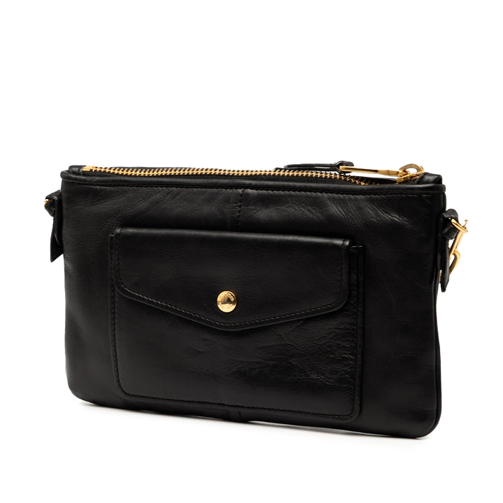 Miu Miu Matelasse Cuir Sac cartable Noir
