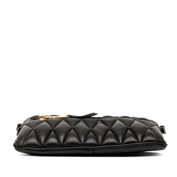 Miu Miu Matelasse Cuir Sac cartable Noir