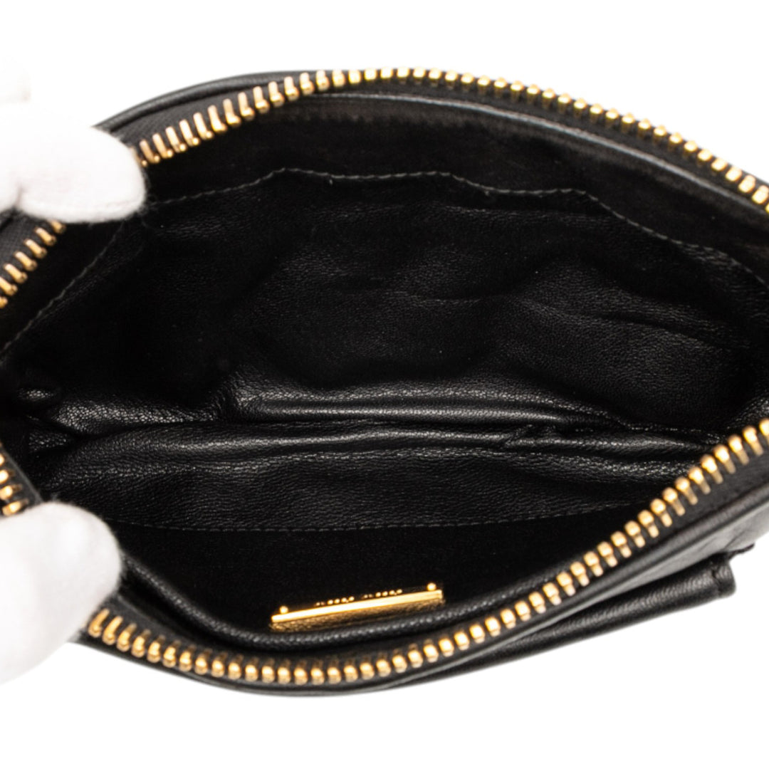 Miu Miu Matelasse Cuir Sac cartable Noir