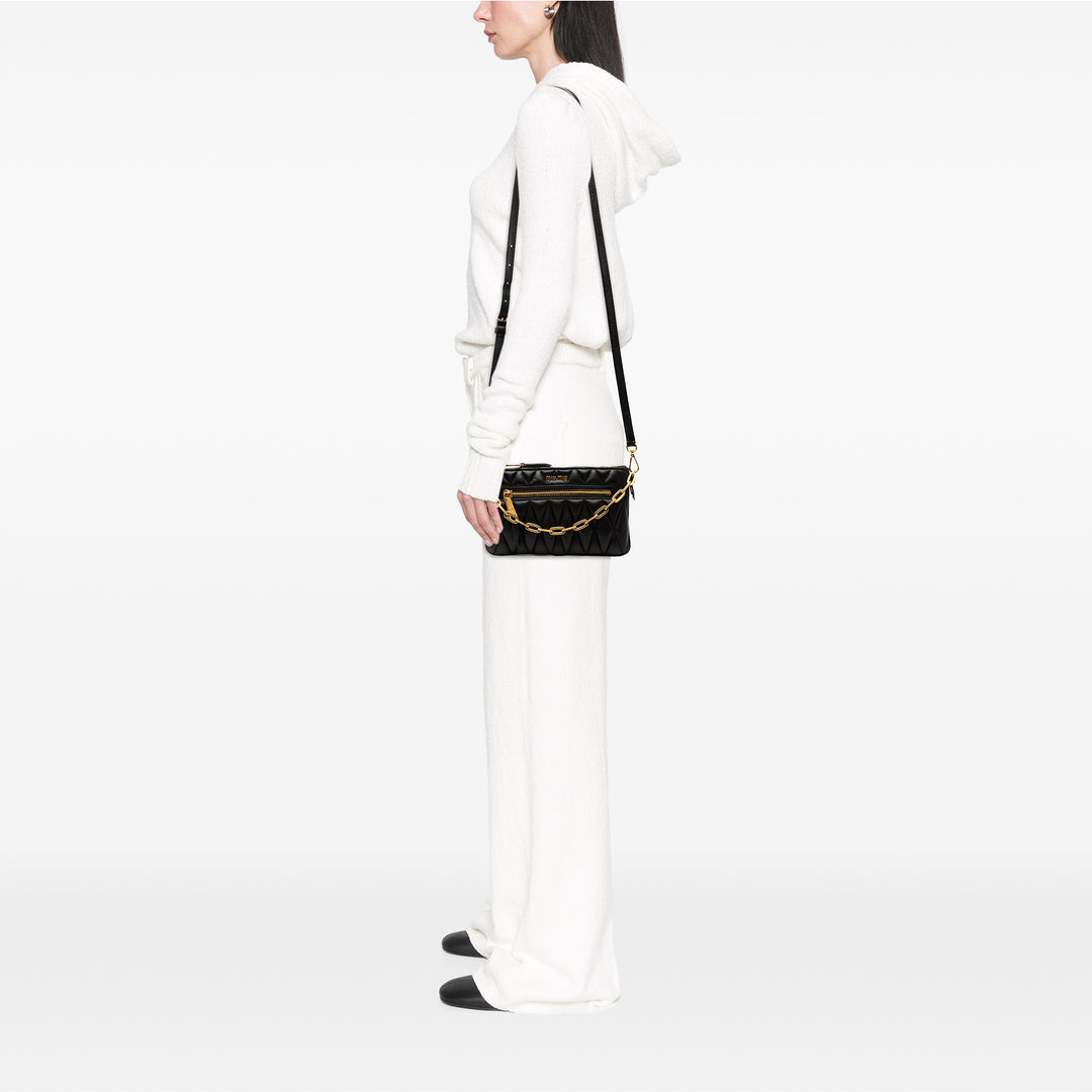Miu Miu Matelasse Cuir Sac cartable Noir