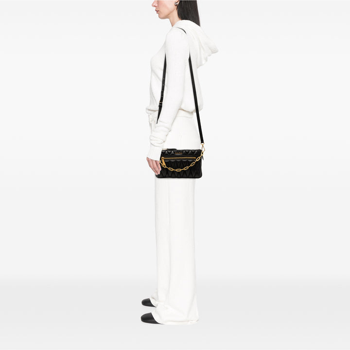 Miu Miu Matelasse Cuir Sac cartable Noir