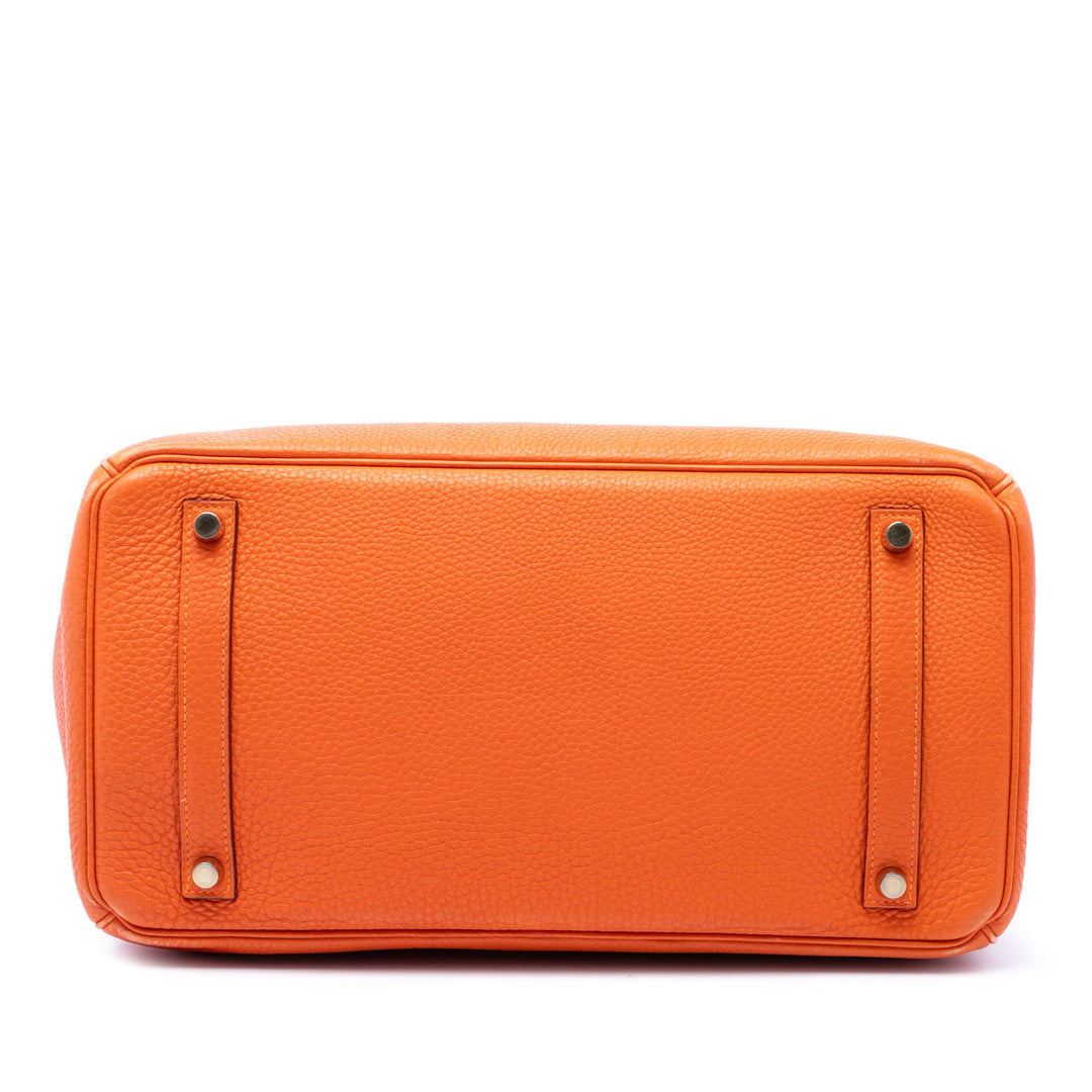 Hermès Birkin Retourne 35 Togo Orange – vue 3 – GABY PARIS
