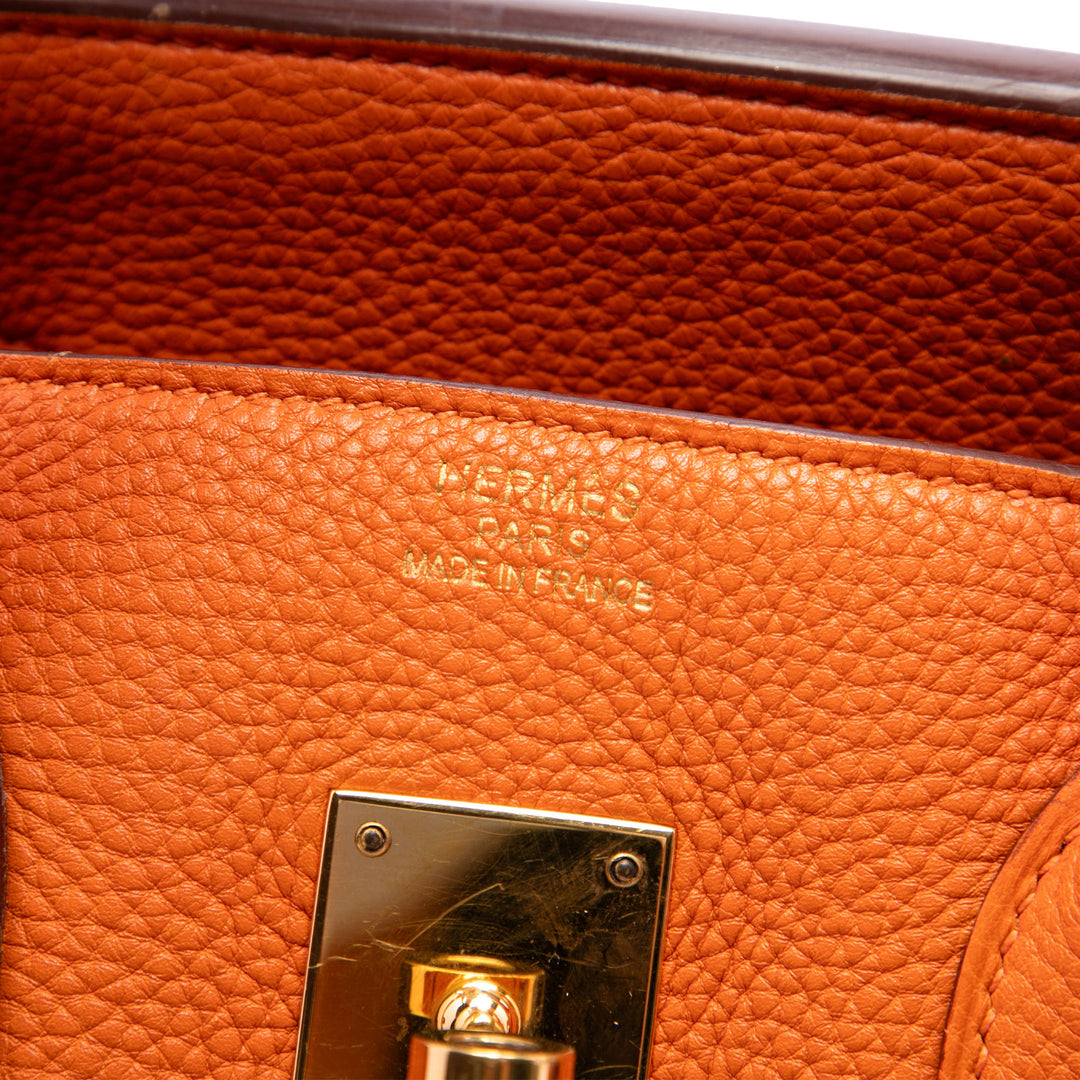 Hermès Birkin Retourne 35 Togo Orange – vue 5 – GABY PARIS