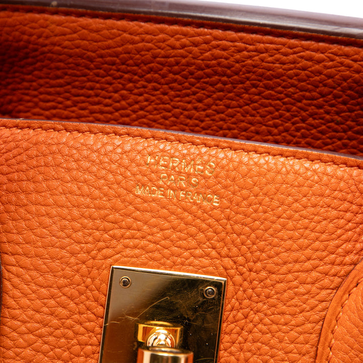 Hermès Birkin Retourne 35 Togo Orange – vue 5 – GABY PARIS