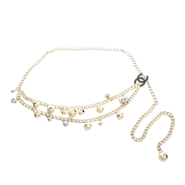 Chanel plaqué CC Perles fantaisie Chain Belt