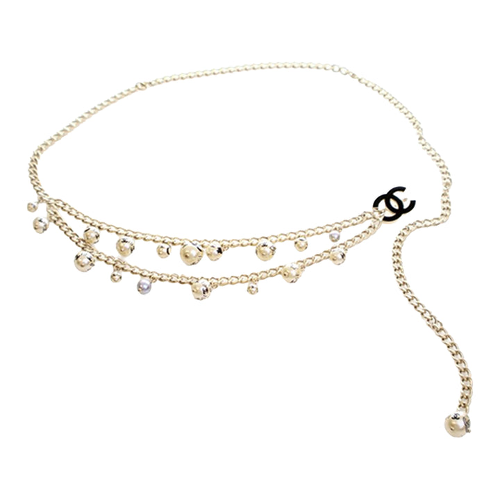 Chanel plaqué CC Perles fantaisie Chain Belt