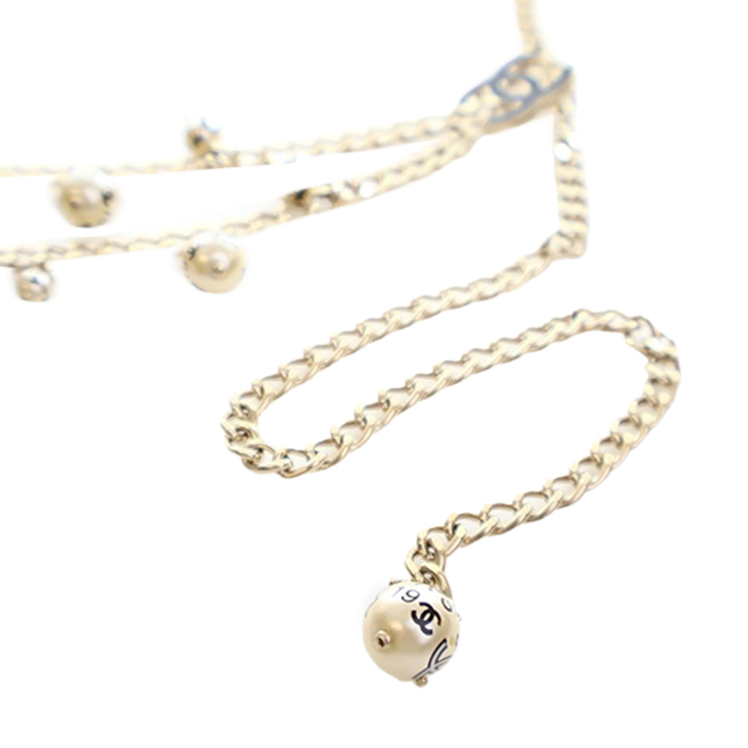 Chanel plaqué CC Perles fantaisie Chain Belt