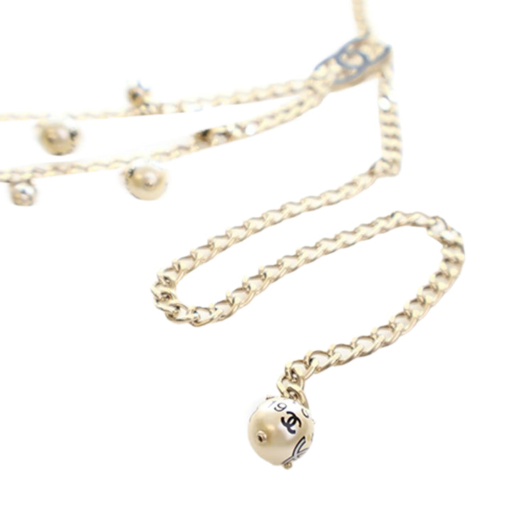 Chanel plaqué CC Perles fantaisie Chain Belt