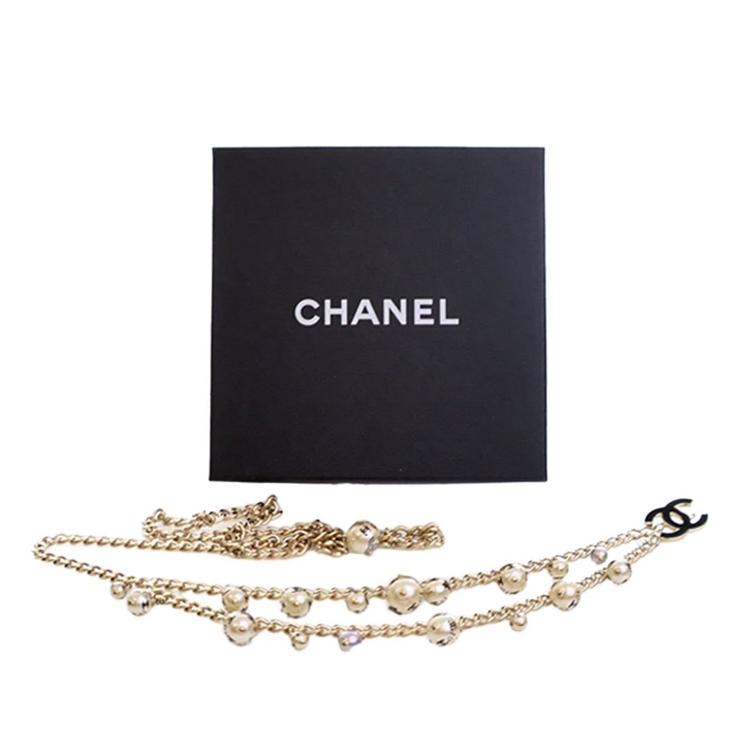 Chanel plaqué CC Perles fantaisie Chain Belt