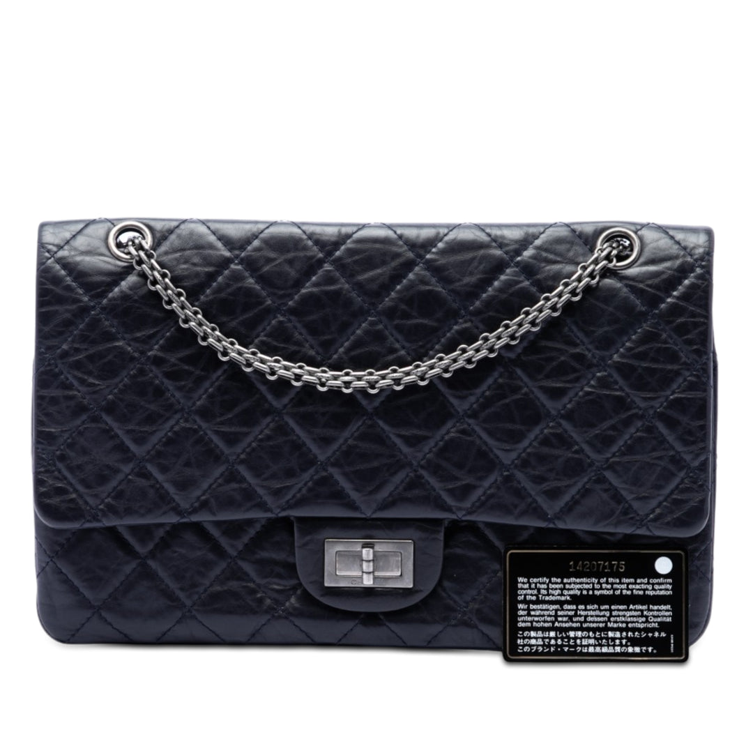 Chanel Matelassé vieilli Cuir de veau Reissue 2.55 Double rabat 227