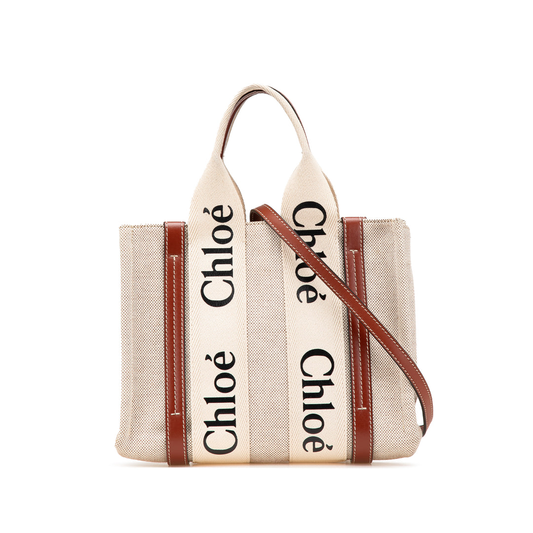Small Canvas Woody Tote Brown - Gaby Paris