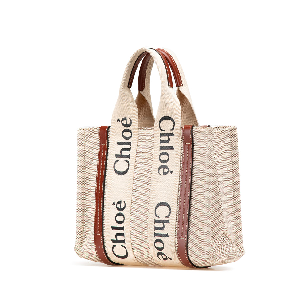 Small Canvas Woody Tote Brown - Gaby Paris