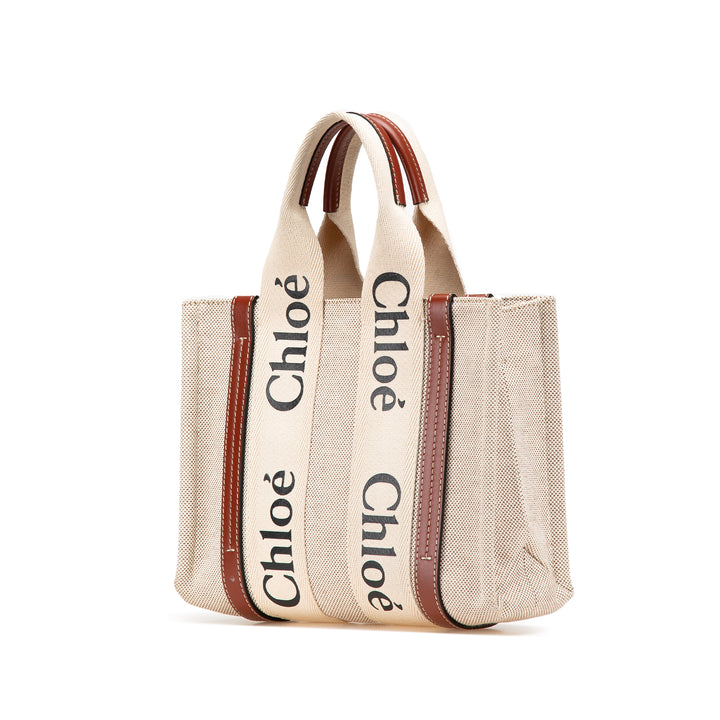 Small Canvas Woody Tote Brown - Gaby Paris