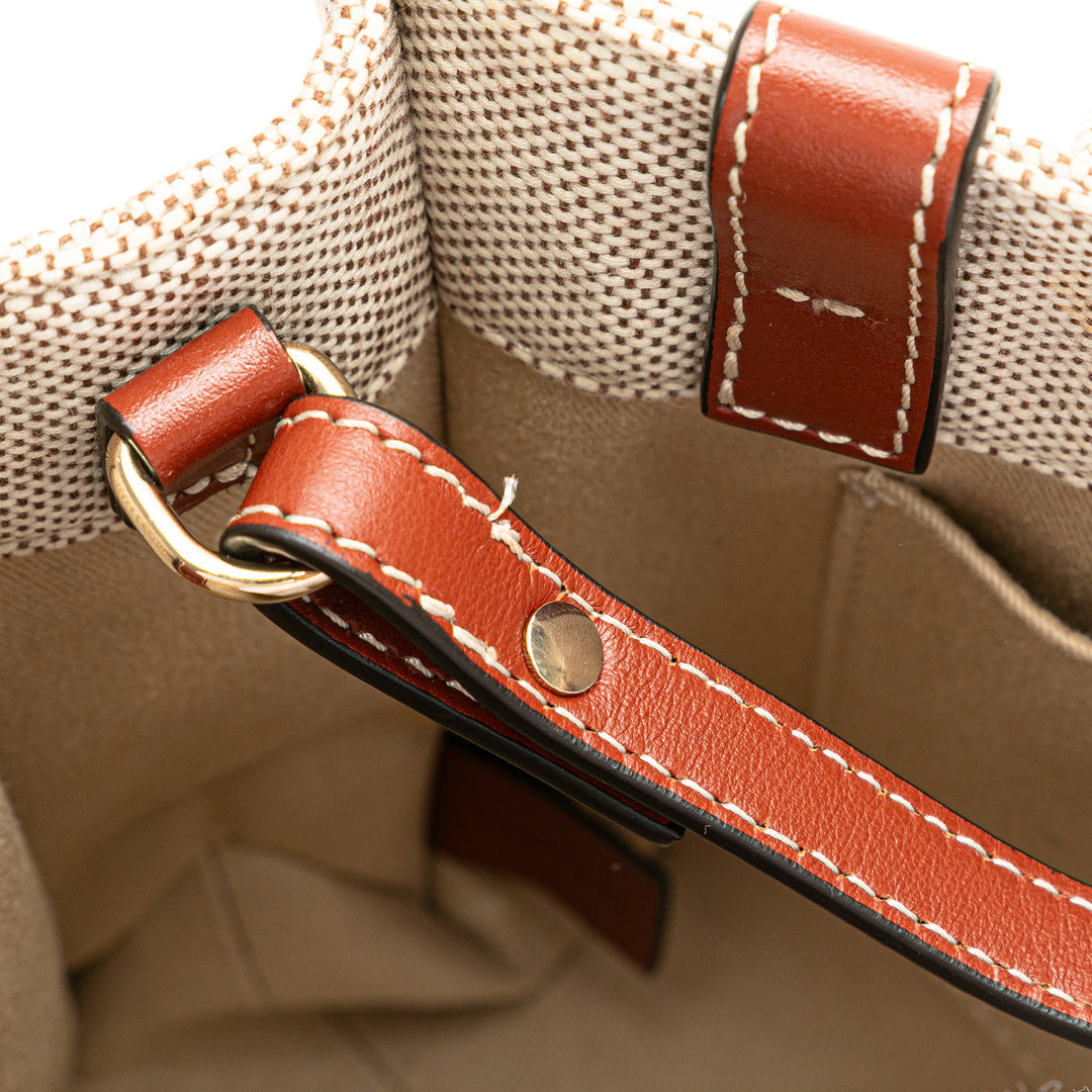 Small Canvas Woody Tote Brown - Gaby Paris