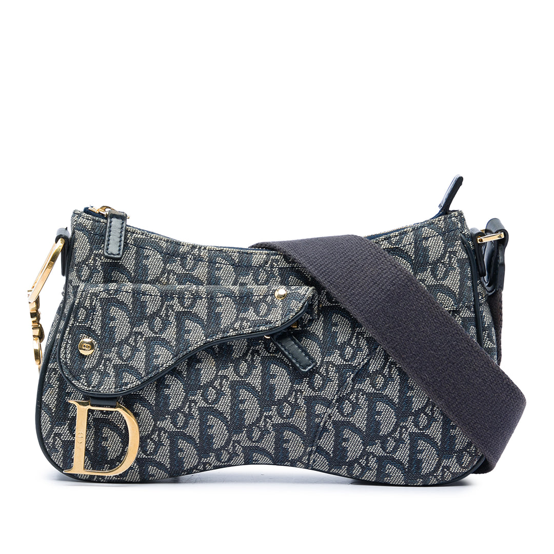 Dior Diorissimo Trotter Toile Double Saddle Sac porté croisé