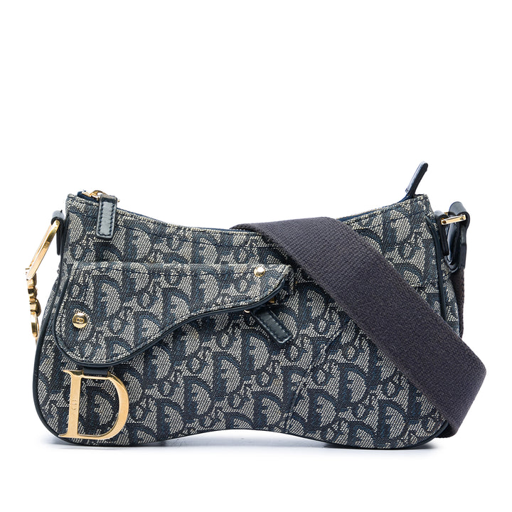 Dior Diorissimo Trotter Toile Double Saddle Sac porté croisé