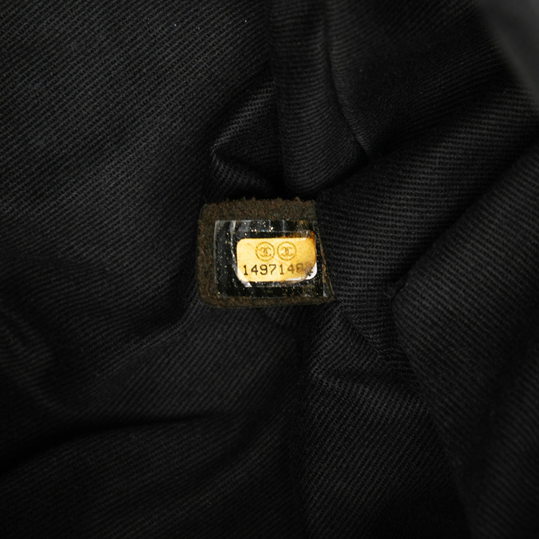 Chanel Large Metallic Caviar Half Moon à rabat