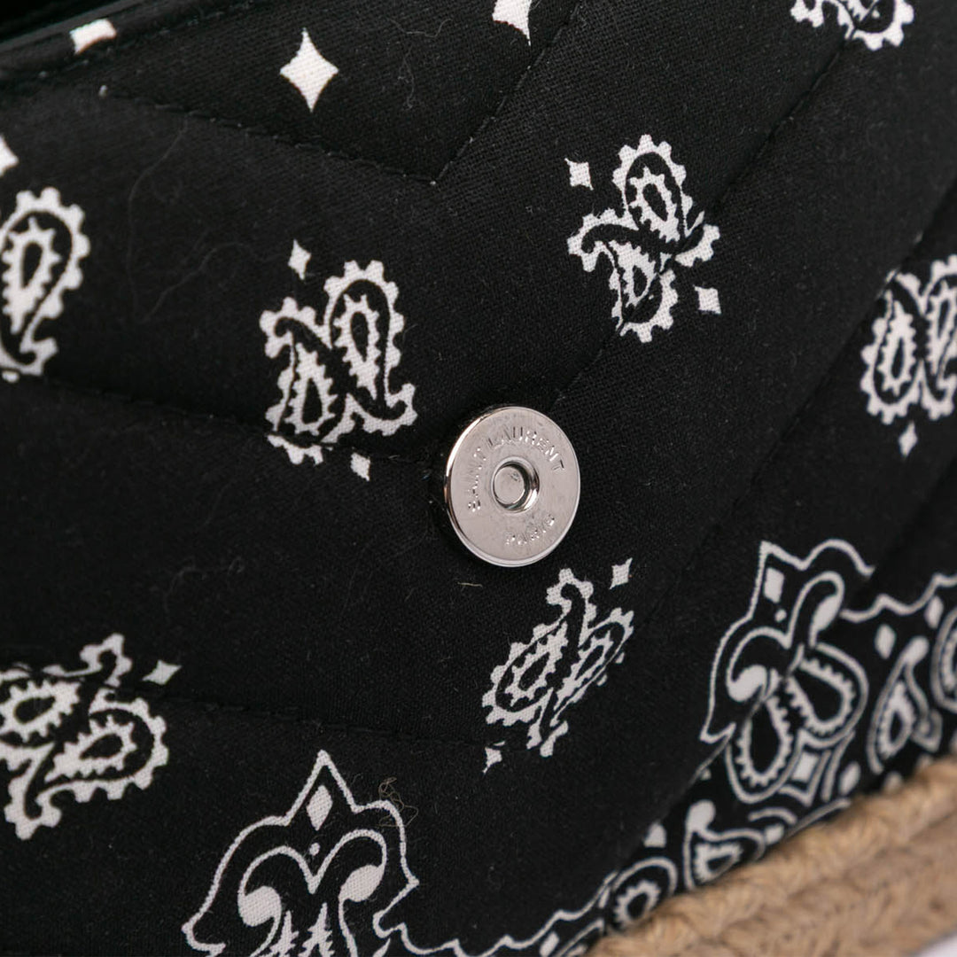 Saint Laurent Toy Matelasse Cotton Bandana Print Monogram LouLou Sac porté croisé