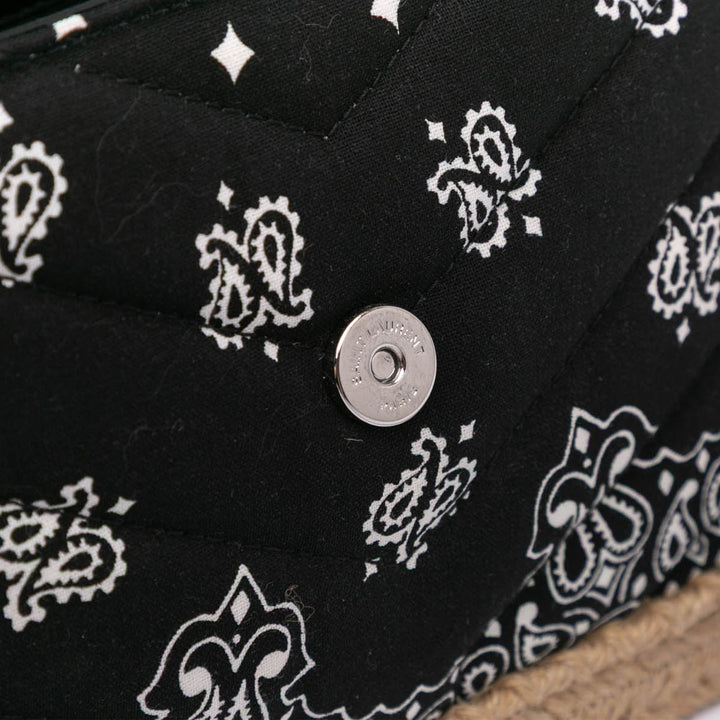 Saint Laurent Toy Matelasse Cotton Bandana Print Monogram LouLou Sac porté croisé