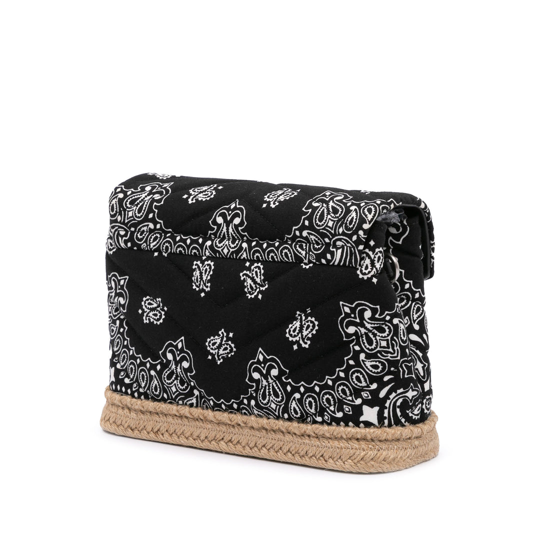 Saint Laurent Toy Matelasse Cotton Bandana Print Monogram LouLou Sac porté croisé