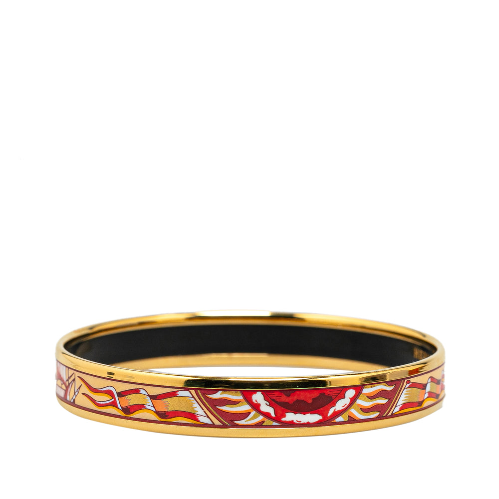 Narrow Cloissone Enamel Bangle 62 Yellow - Gaby Paris