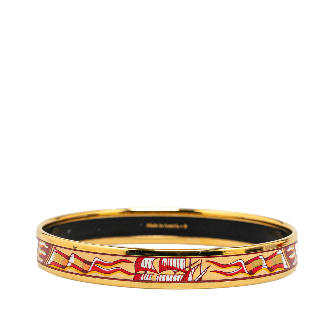 Narrow Cloissone Enamel Bangle 62 Yellow - Gaby Paris