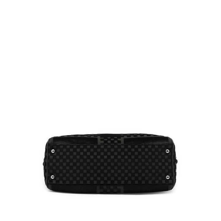 Chanel CC Check embossé Velours Belted Side Frame Sac