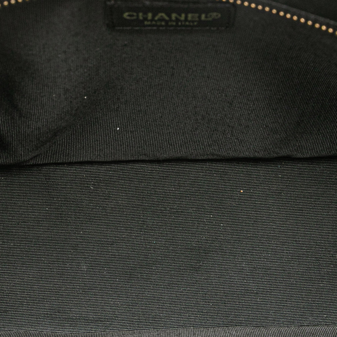 CC Chocolate Bar Lambskin Tote Black - Gaby Paris